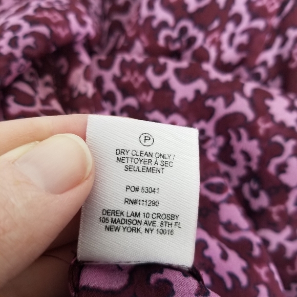 Derek Lam 10 Crosby Purple Floral Sheer Smocked Mini Dress Long Flutter Sleeves - Picture 5 of 14